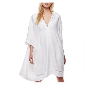 Free‎ People Hooded 3/4 Sleeves Textured Dress/Swim Coverup